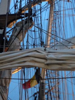 Furled sails